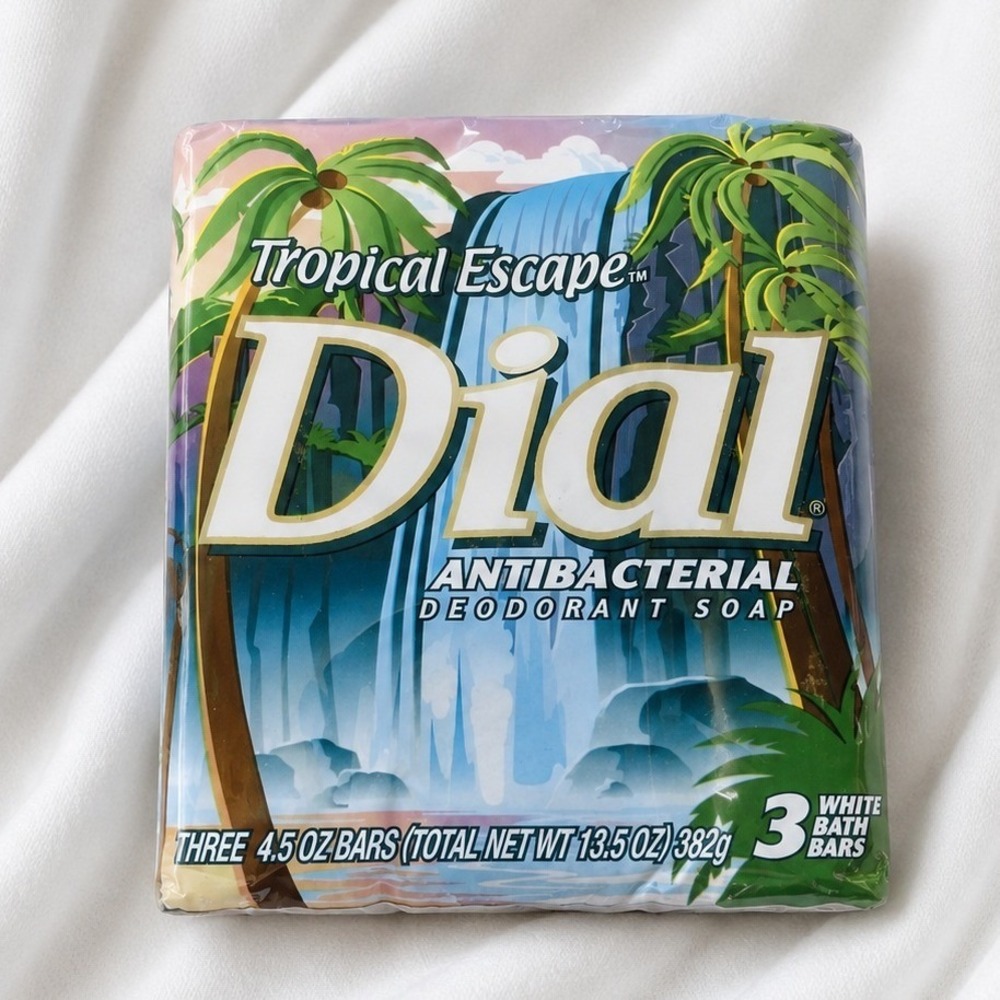 Dial Tropical Escape Antibacterial Soap 3 Bars 4.5 oz Each Sealed Discontinued